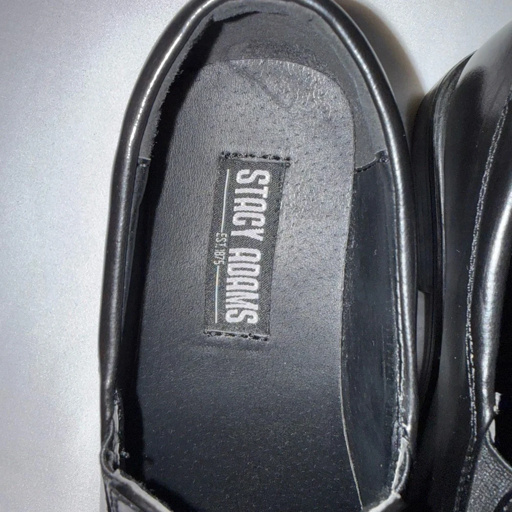 Stacy Adams Black Slip-On‎ Loafers